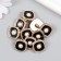 Buttons plastic for creativity "Pearl in the Black Square" 2x2x1.1 cm