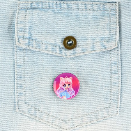 Metal icon, sunset "anime for children", d = 2.5 cm, mix-20
