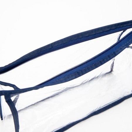 Lightning cosmetic bag, blue/transparent color-4