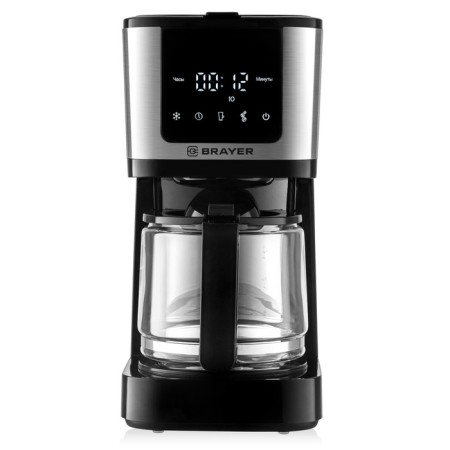 Brayer 1125br coffee machine, drip, 900 watts, 1.25 l, black-silver-2