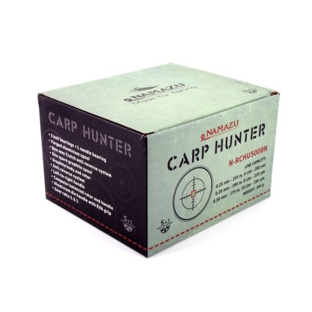 Unsuality coil Namazu Carp Hunter New CH6000, 5 + 1, Metal Spool + Zap. graphite-1