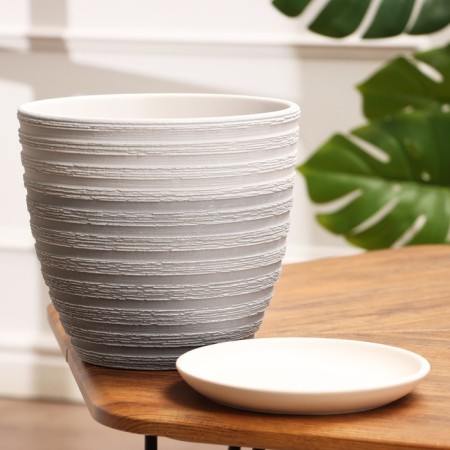 Flower pot "Book" Gray Crocus No. 4, 4.2 l-1