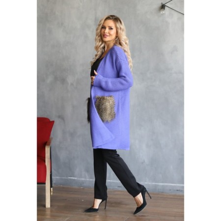 Cardigan female, size 42, purple color-7