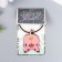 Browler Metal on the cable "Piglet, heart on the pope" Emal 5.1x3.5 cm