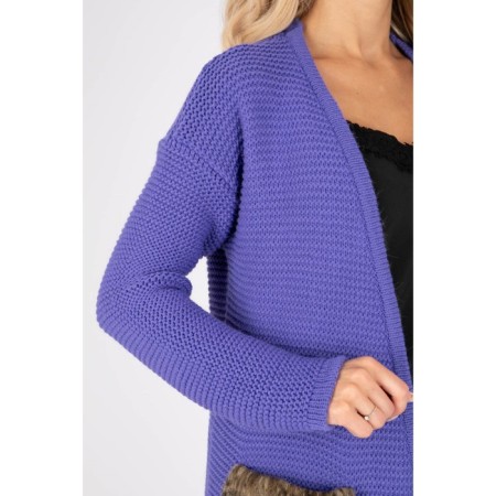 Cardigan female, size 42, purple color-4