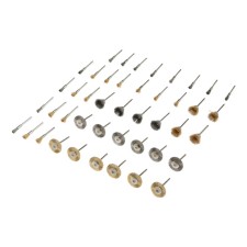 A set of metal brushes for a tundra engraver, a shank 3 mm, 44 pcs.