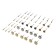 A set of metal brushes for a tundra engraver, a shank 3 mm, 44 pcs.