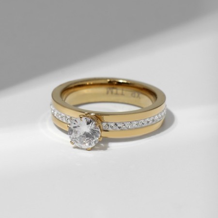 Ring Xuping Iskus, white color in gold, size 17-1
