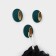 Gold self -adhesive hooks, 3 pcs, 4 × 4 × 2.5 cm, green color