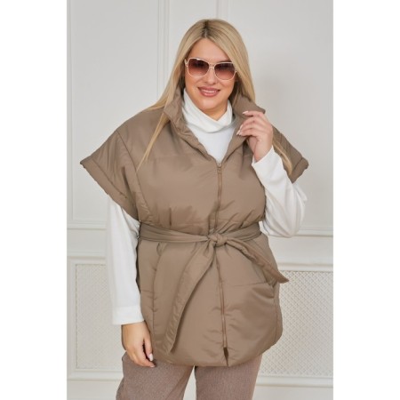 Women's vest, size 54, beige color