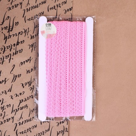 Capricon lace, 12 mm × 10 ± 1 m, pink color-3