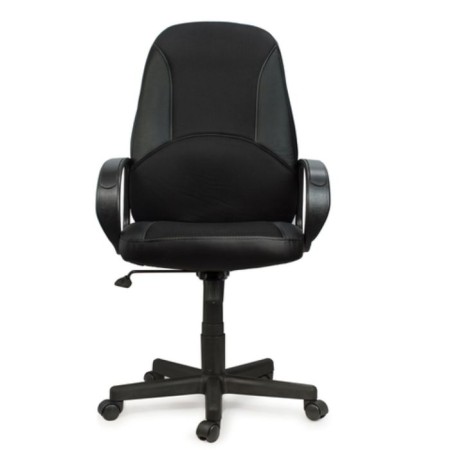 Office armchair Brabix City EX-512, black leatherette, black fabric-3