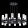 Suspended chandelier ST LUCE. SL1237.403.12. Isla. 12x15 W, E14, 90x90x31 cm, black color