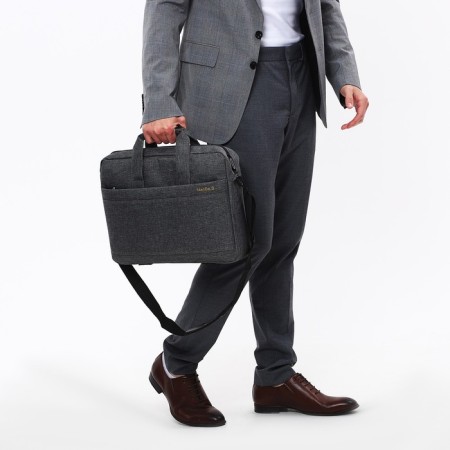 Laptop bag, gray color-7