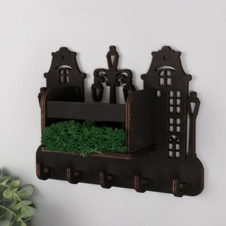 Klynoye moss "House. Lights" 24x18x7.5 cm-1