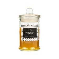 Aromatic candle in the glass Butter Cake & Vanilla, 6 × 11 cm