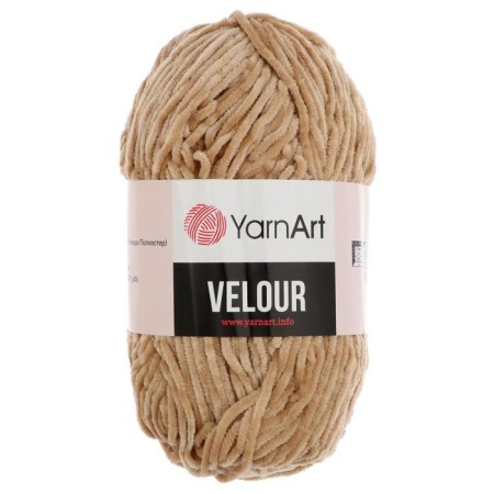 Yarn "Velour" 100% micropoliester 170m/100g (843 beige)-1