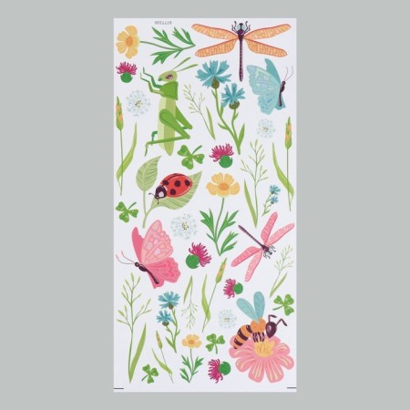 Interior color sticker "Flowers and insects" 30x60 cm-3