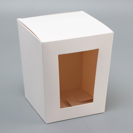 Box for Easter cake white, confectionery packaging, 15 x 15 x 18 cm