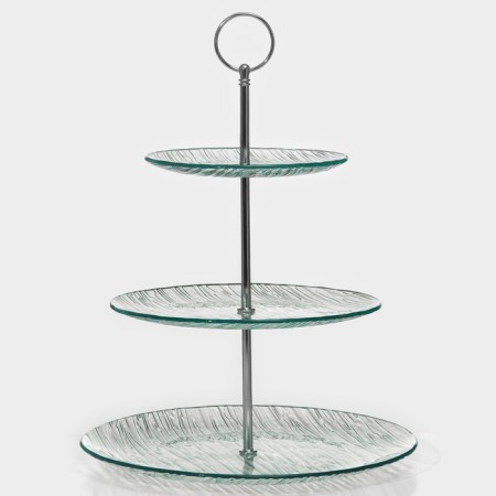 Fruitor glass three -tier round share "Texture", D = 24/20/15 cm-1