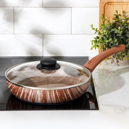 Deep pan Kantry, D = 26 cm, plastic handle, anti -stick coating, brown color-5
