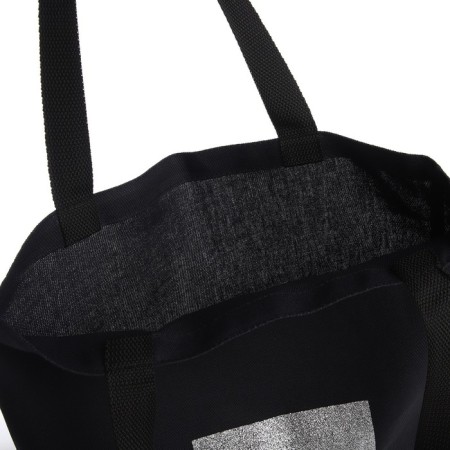 Bag Schoper "Live", 35*0.5*40, print with sparkles, without lining, black-5
