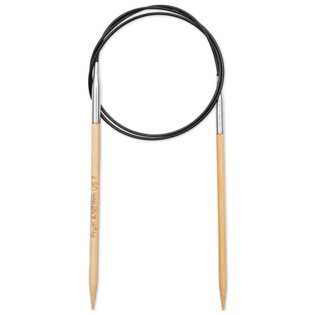 Circular knitting needles, bamboo, 4.5 mm/80cm, 1 pc-1