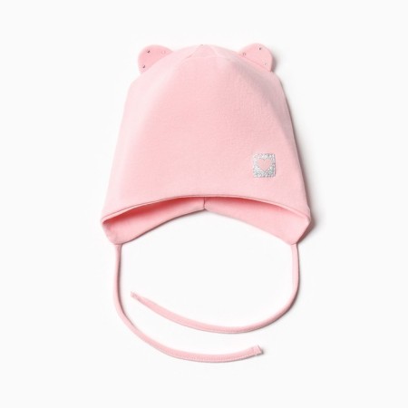 Hat double for girls, color powder, size 42-46