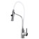 Fashun A54112-8 kitchen mixer, single-legged, flexible spout, stainless steel, satin, white