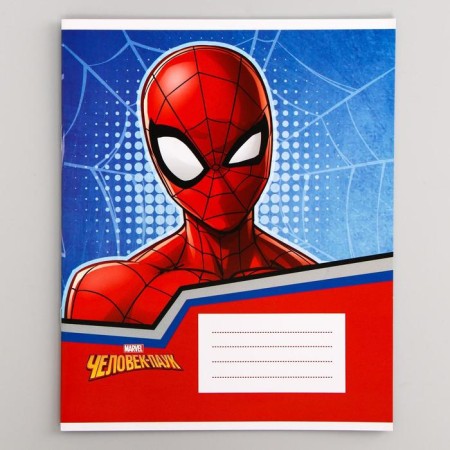 Notebook in a cage 12 sheets, 5 types of mix, cover coated cardboard, spider-man-3
