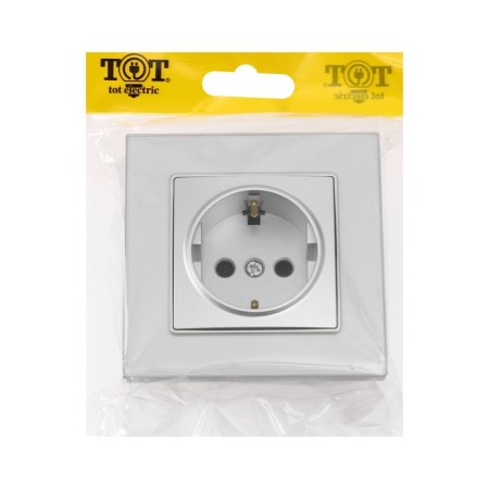 Single Tot Glossy Glass, 16 A, hidden, with salary, glass, silver-4