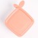 Baby plate Lalababy Play with Me Birdie with a soft lid, pink color