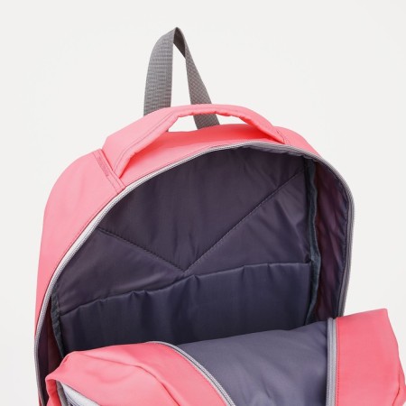 School backpack of textiles on a zipper, 4 pockets, Fulldorn, pink color-5