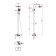 Shower system Rush Palm PL5535-60, tropical shower, manual watering, shelf, chrome