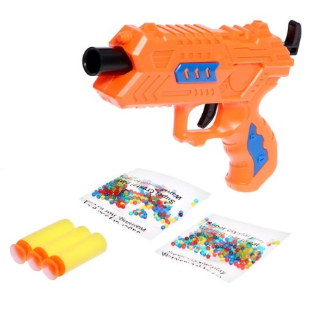 Blaster "Croud", shoots soft and hydrogel bullets, Mix color-10