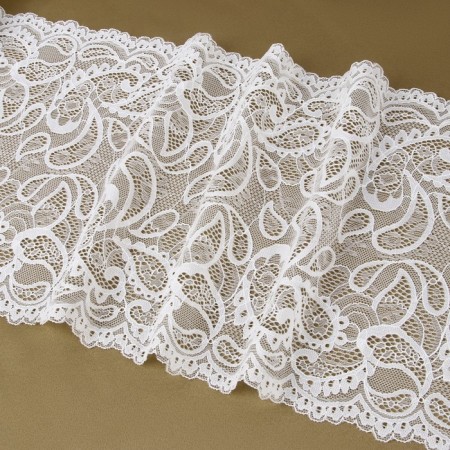 Lace elastic fabric, 230 mm × 2.7 ± 0.5 m, white color-2