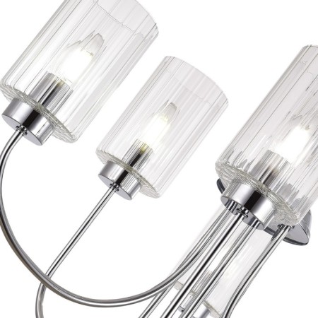 Suspended EVOLUCE lamp. Sle1127-103-06. Tilda. 6x40 watts, E14, 65x65x37 cm, chromium color-2