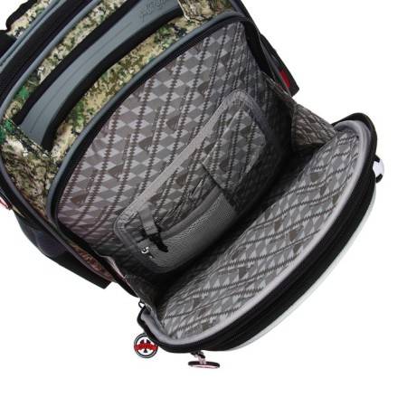 Frame backpack 35 x 28 x 15 cm, Across 178, filling: bag, pencil case, camouflage ACR22-178-4-9