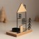 Summary metal, wood on 1 candle "Christmas tree at the house with a pipe" d = 4 cm 7.5x12x15.5 cm