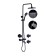 The shower system Fashun A52426-7, thermostat, pour 163 mm, tropes shower, black