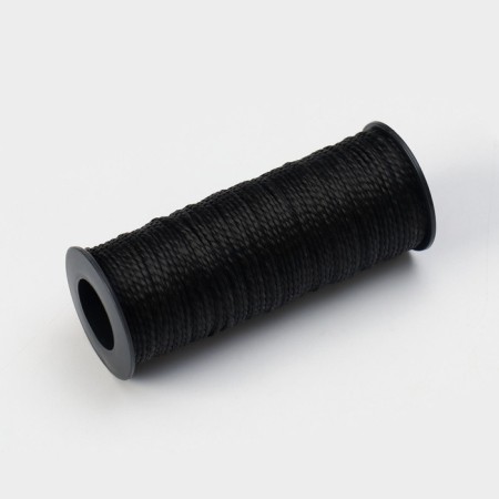 Thread Twisted Dolyana, 2-Actual, PP, D = 1.3 mm, 50 m, Black Color Black-1