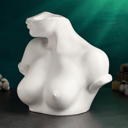 Kashpo - vase "Stranger" 45x28x40cm, white-2