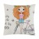 Pillowcase decorative Ethel girl stories "Walk" 40x40 cm, velor