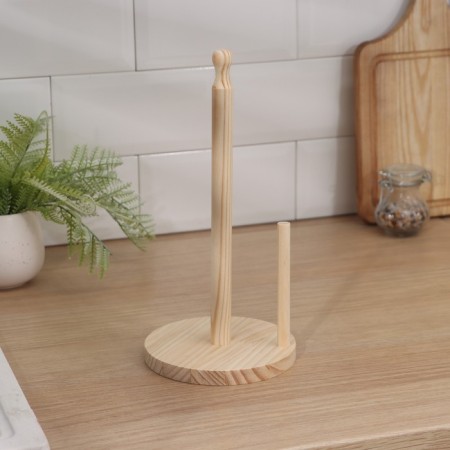 Paper holder with a latch, pine-3
