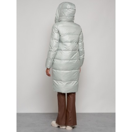 Coat insulated winter female, size 50, color light green-7