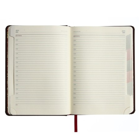 Leduced A5 Diary, 136 Velvet Index sheets, hard cover, artificial leather, lamination Soft Touch, lies, tinted block 70 g/m2, brown-8