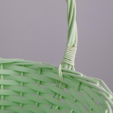 Wicker basket, willow, 30x21x12x25 cm, light salut-2