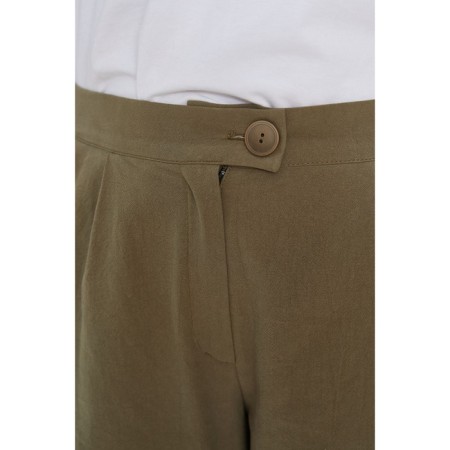 Female trousers, size 58, green color-5