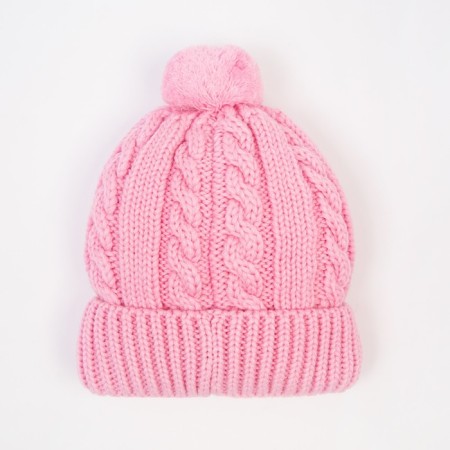 Hat for girls, pink color, size 52-54-2
