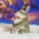 Garden figure "Bunny-Laudon Small" gray, 9x11x16cm